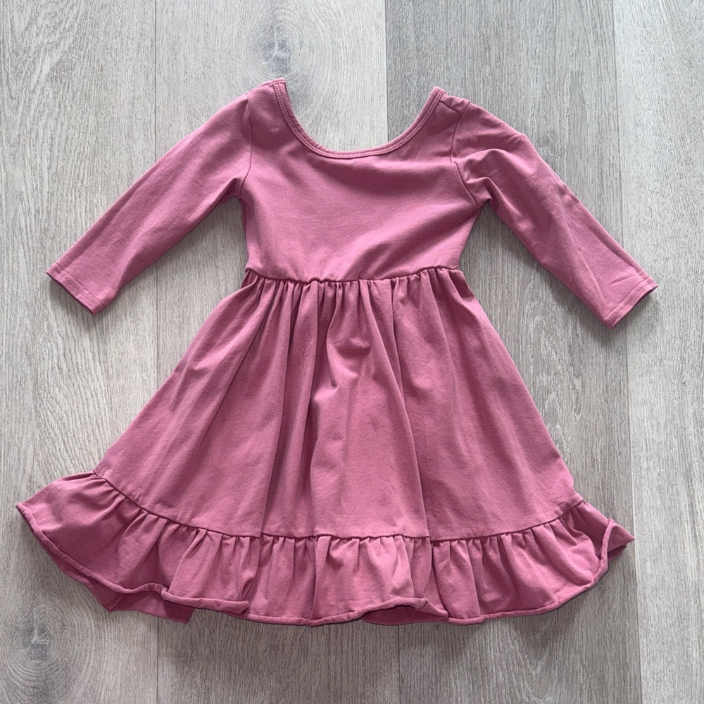 Girlhood by Little Stocking Co Dusty Rose charm dress
